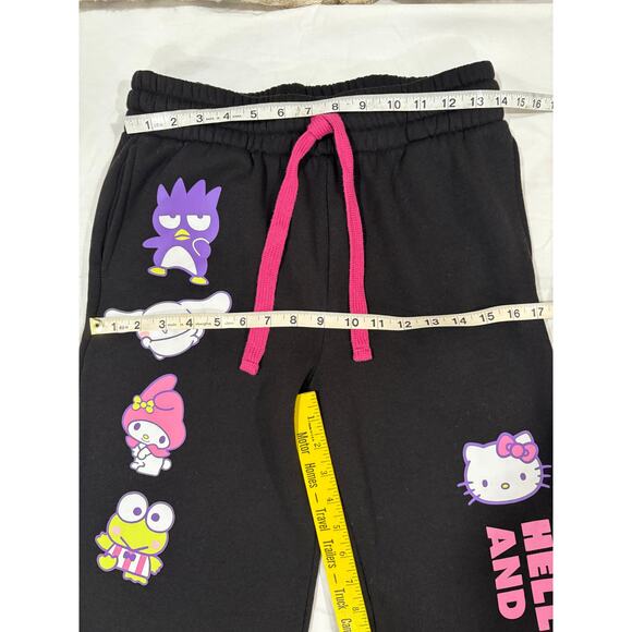 NWOT Sanrio Hello Kitty Black Sweatpants Size M 7-9 Juniors - Picture 4 of 5